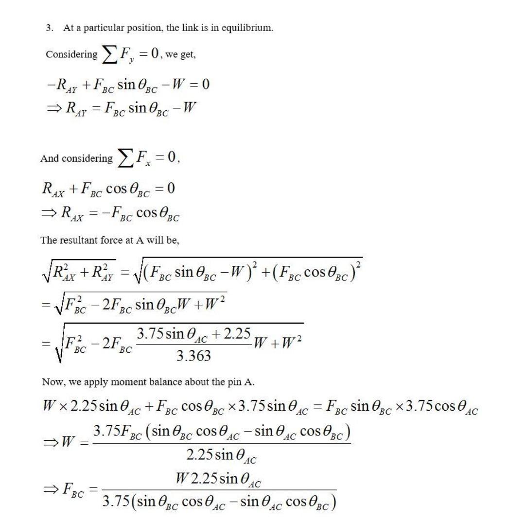Solved Can you please explain how W and FBC were derived and | Chegg.com