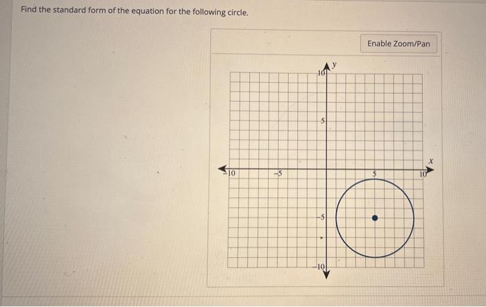 Solved Find the standard form of the equation for the | Chegg.com
