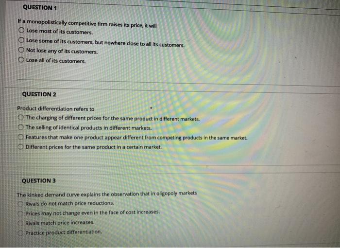 Solved QUESTION 1 If A Monopolistically Competitive Firm | Chegg.com