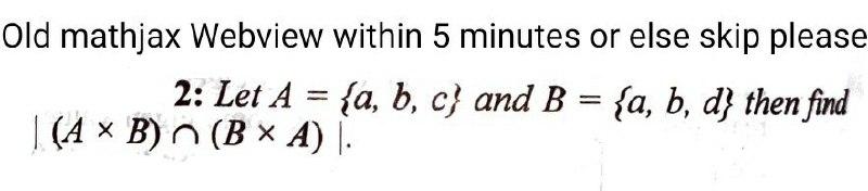 old mathjax webview Images High Quality Grahic Solved Old mathjax Webview within 5 minutes or else skip | Chegg.com