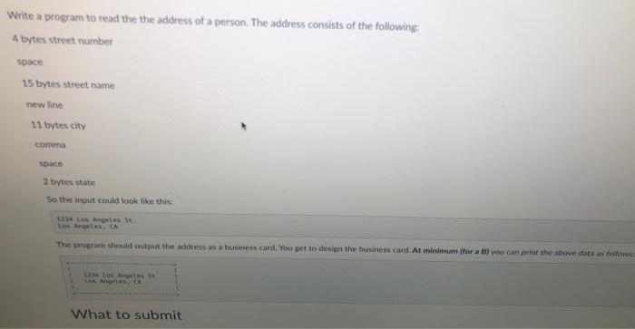 Solved Write a program to read the the address of a person. | Chegg.com