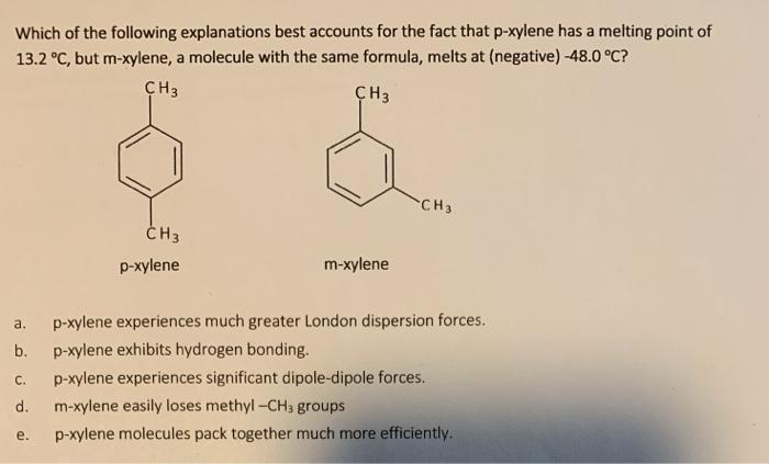 Solved Which Of The Following Explanations Best Accounts For Chegg Com