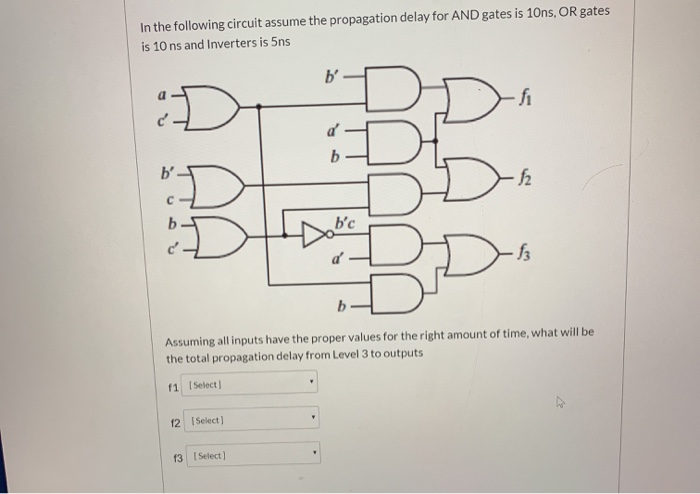 Solved In the following circuit assume the propagation delay | Chegg.com