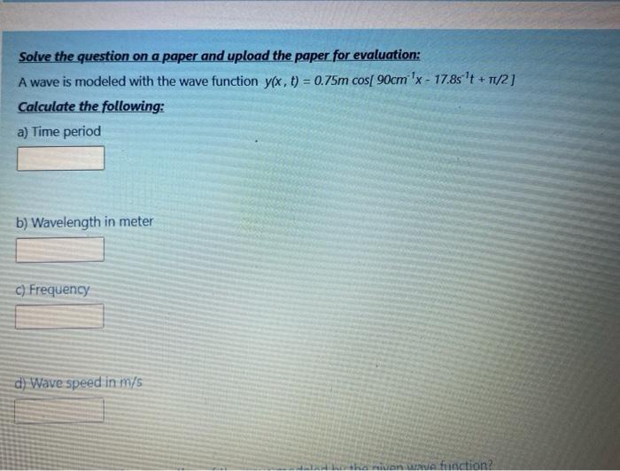 Solved Solve the question on a paper and upload the paper | Chegg.com