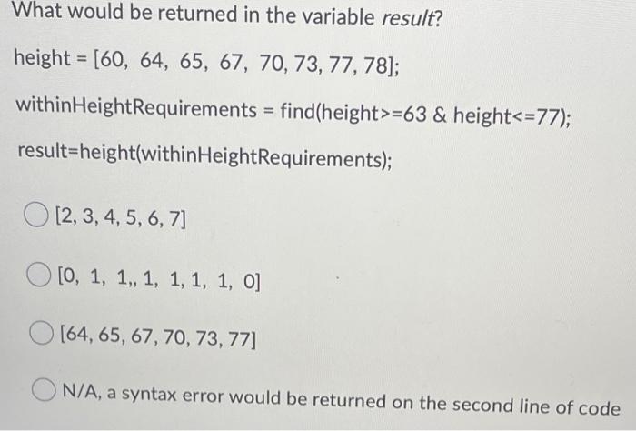 Solved After the following lines of code are executed, what | Chegg.com