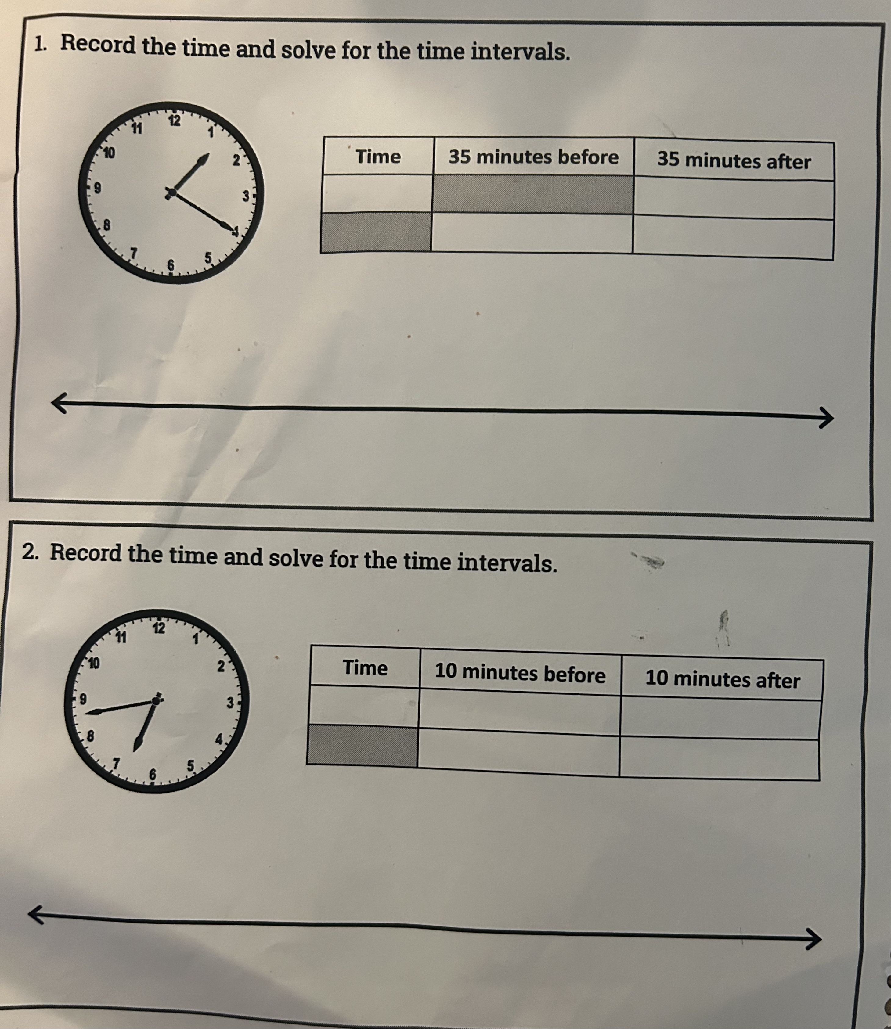 Solved Record the time and solve for the time | Chegg.com