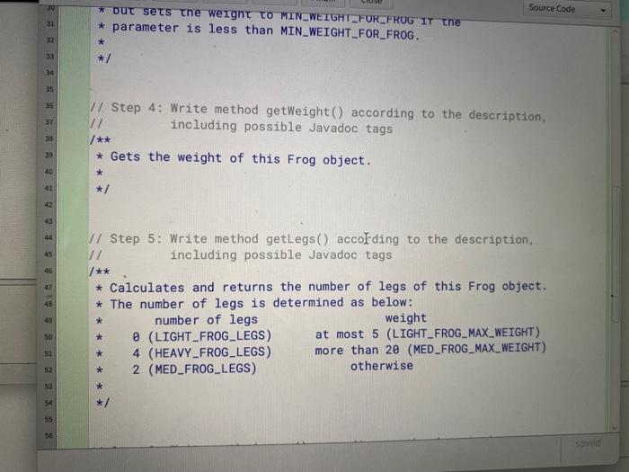 Solved 13 14 10 */ public class Frog 12