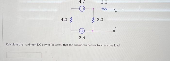 Solved Calculate the maximum DC power (in watts) that the | Chegg.com