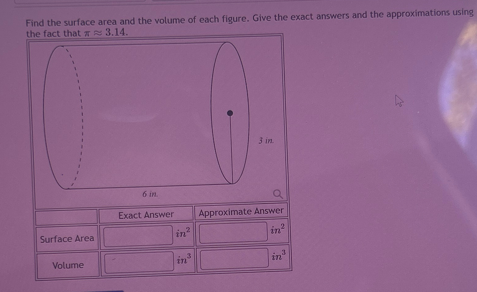 Solved Find the surface area and the volume of each figure. | Chegg.com