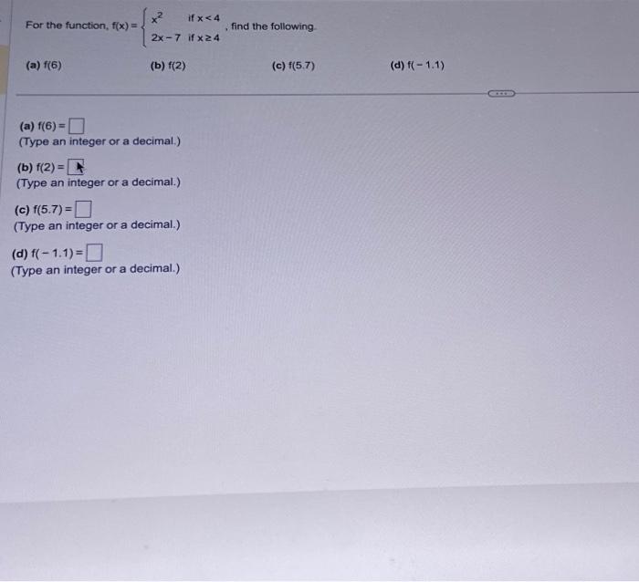solved-for-the-function-f-x-a-f-6-if-x