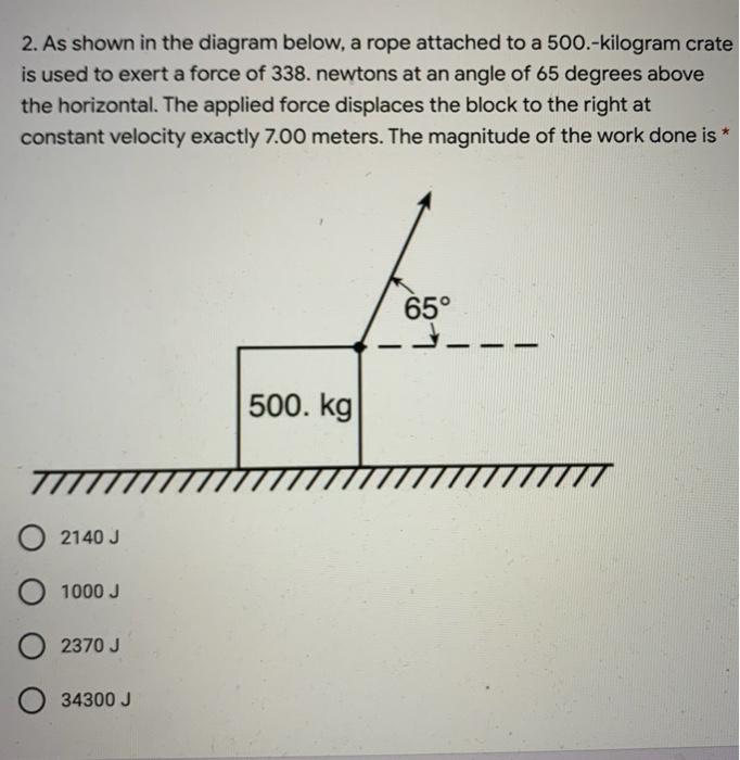 Solved 2. As shown in the diagram below, a rope attached to | Chegg.com