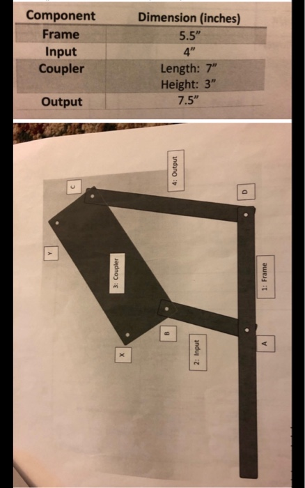 Component Dimension Inches Frame 5 Input Coup Chegg Com