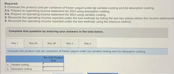 Solved Skinny Dippers Inc. Produces Nonfat Frozen Yogurt. | Chegg.com