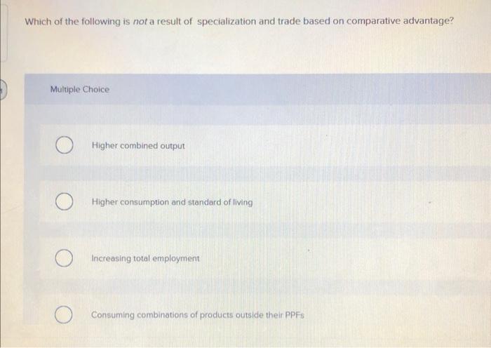 Solved Which of the following is not a result of | Chegg.com
