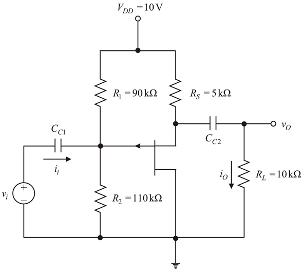 Solved: For the p-channel JFET source-follower circuit in Figur ...