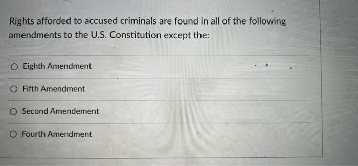 5th amendment rights of the accused