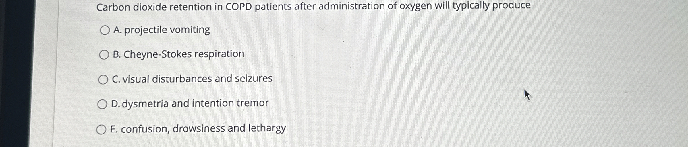 Solved Carbon dioxide retention in COPD patients after | Chegg.com