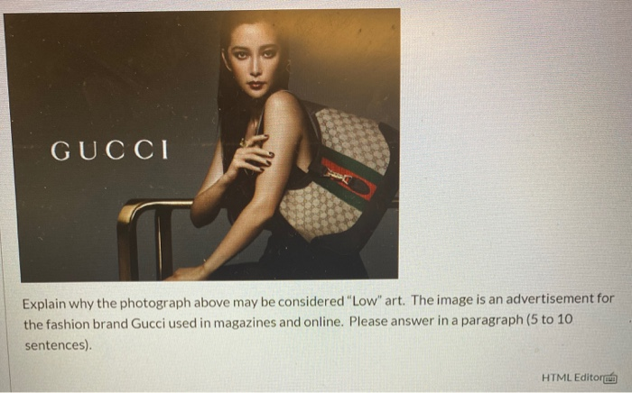 Solved GUCCI Explain why the photograph above may be | Chegg.com