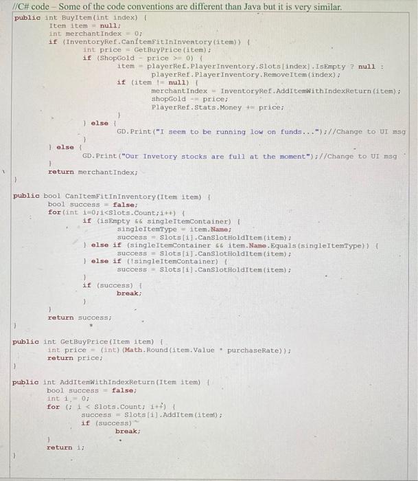 //CH code - Some of the code conventions are | Chegg.com