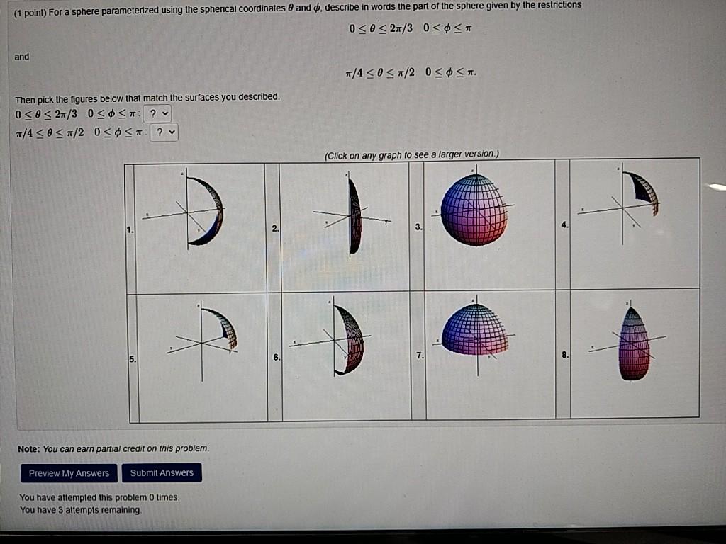 Solved for a sphere parameterized using the spherical | Chegg.com