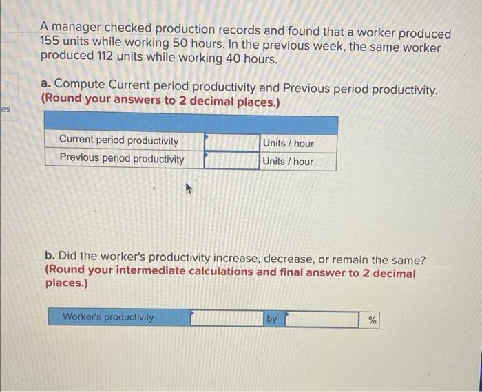 Solved A Manager Checked Production Records And Found That A | Chegg.com