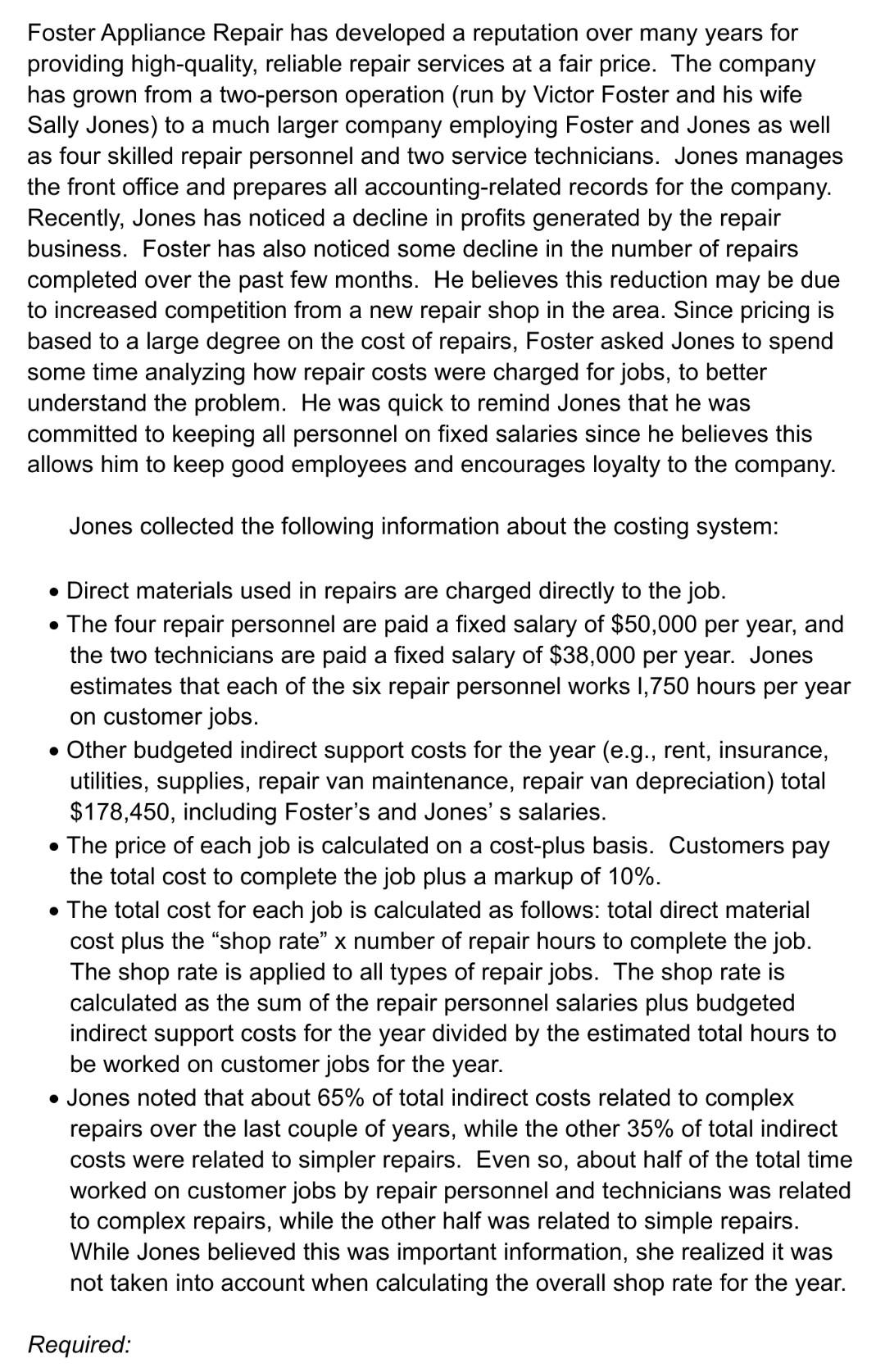 Solved Foster Appliance Repair has developed a reputation