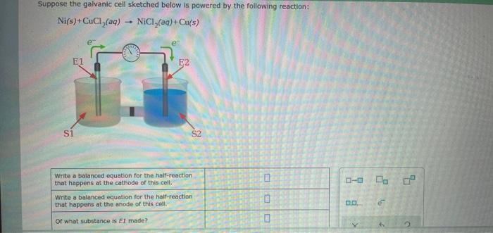 Solved Suppose the galvanic cell sketched below is powered | Chegg.com