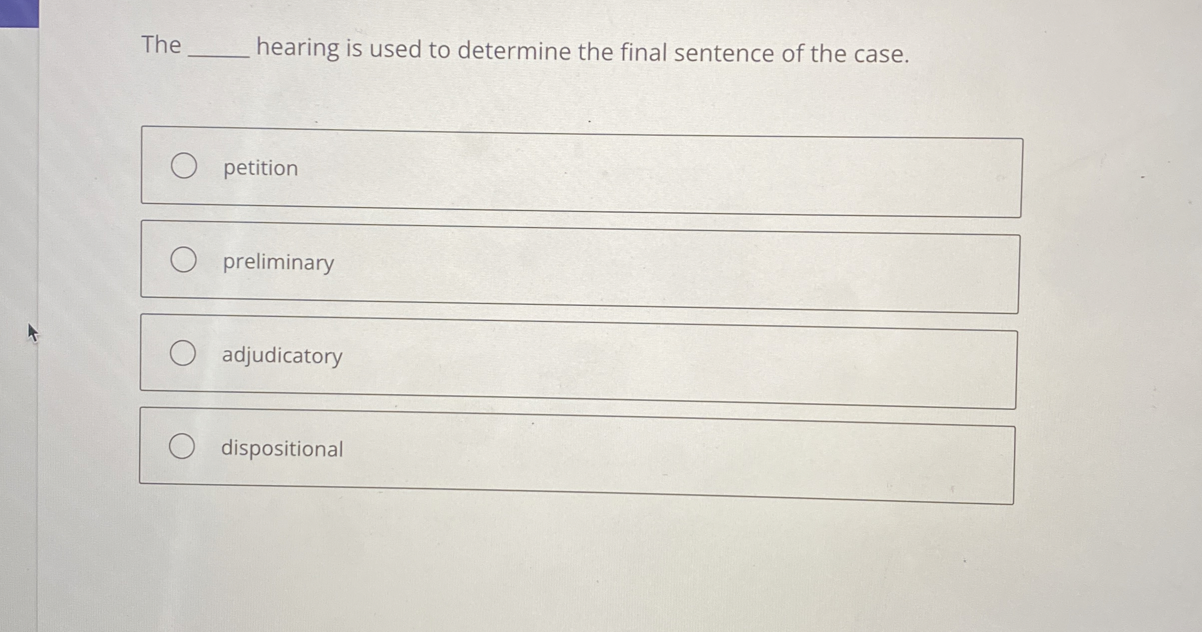 Solved Thehearing is used to determine the final sentence of