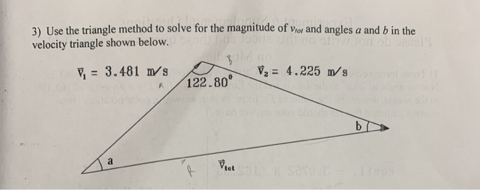 Solved 3) Use the triangle method to solve for the magnitude | Chegg.com