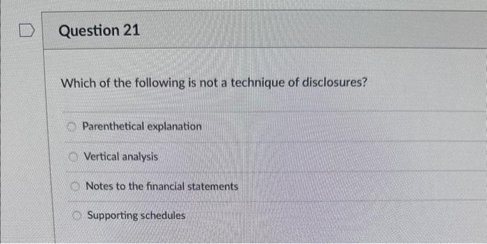 Solved Which of the following is not a technique of | Chegg.com