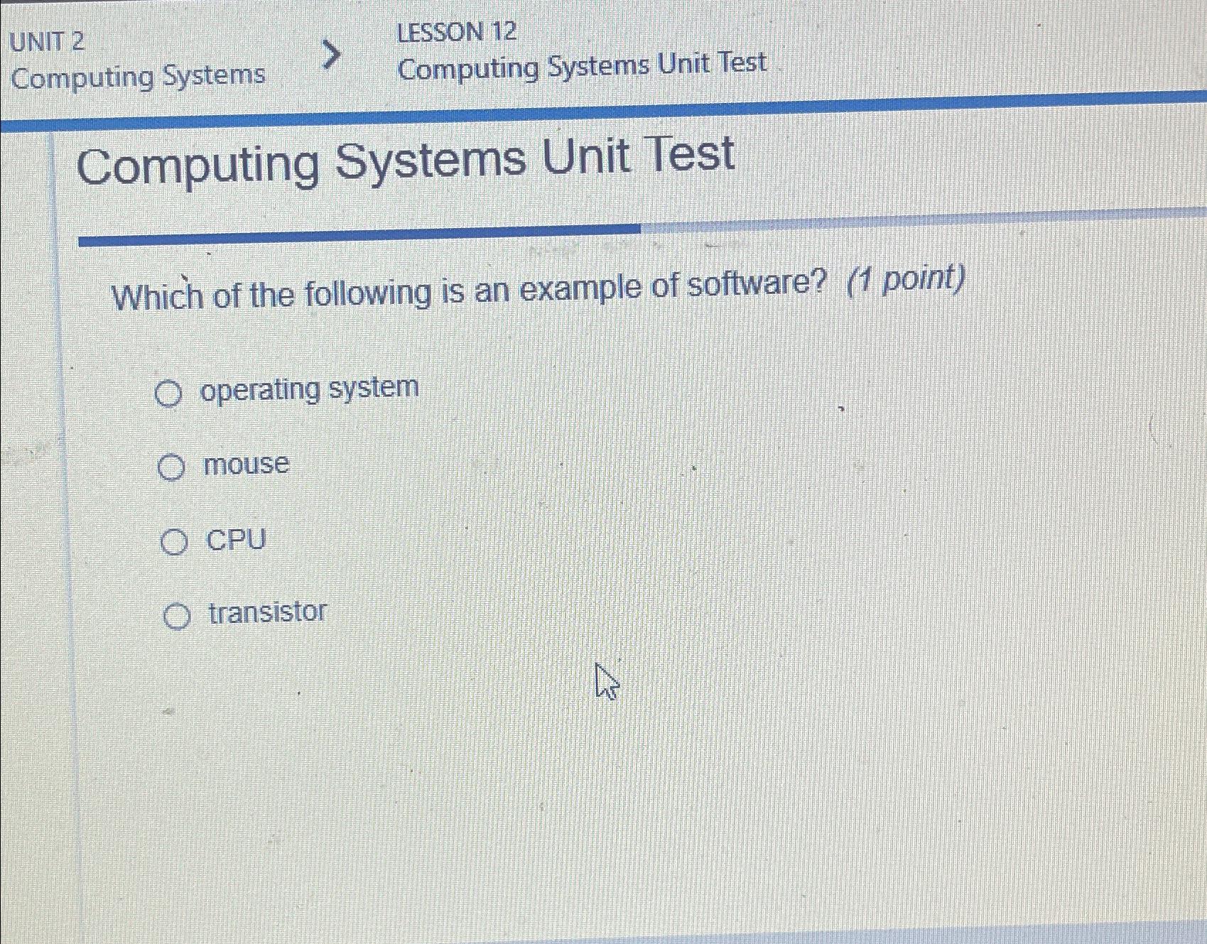 Solved UNIT 2LESSON Systems