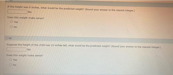 Solved Response weight lbs Whole Model Regression Plot HII | Chegg.com