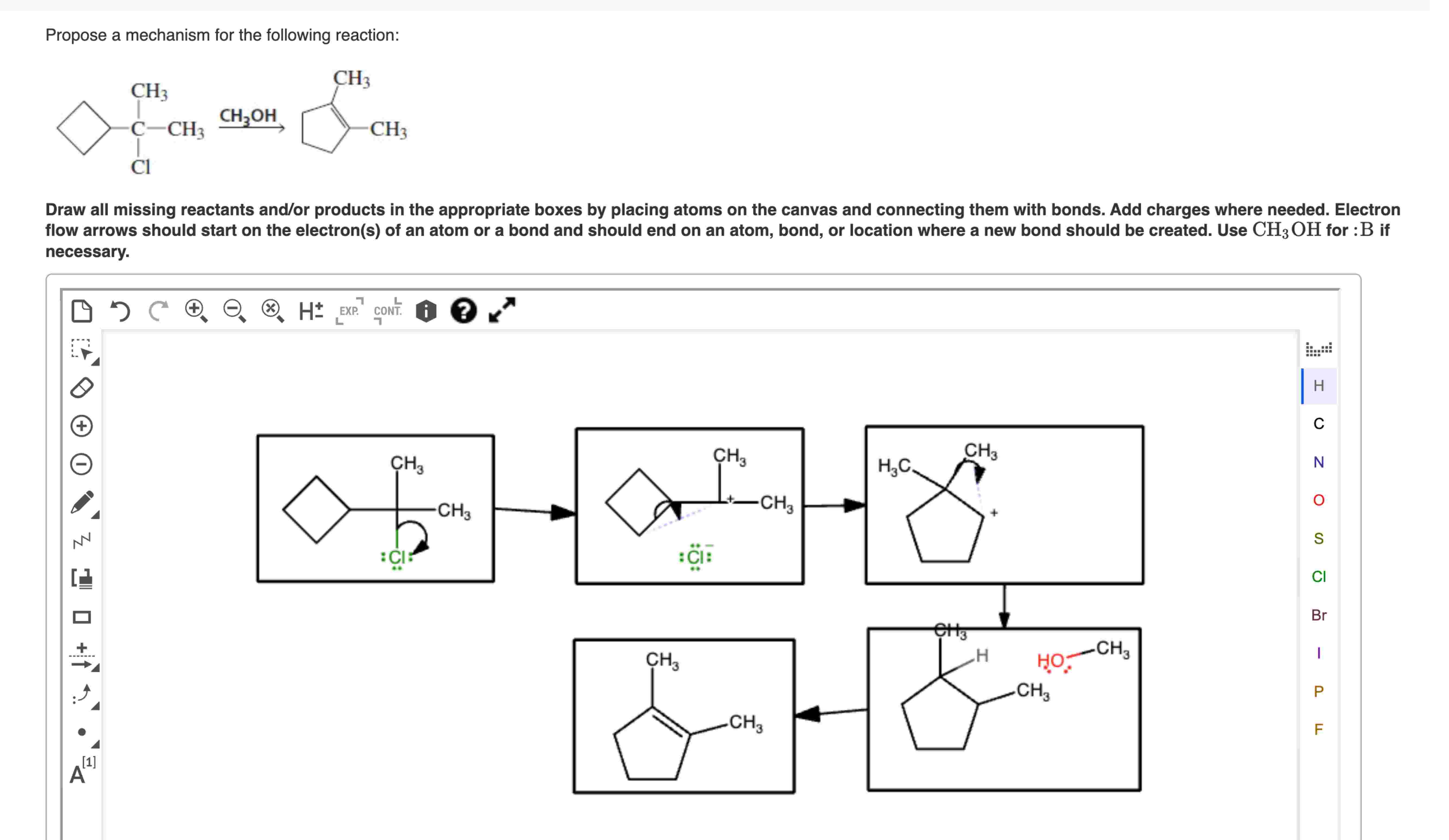 Solved Propose a mechanism for the following reaction:Draw | Chegg.com