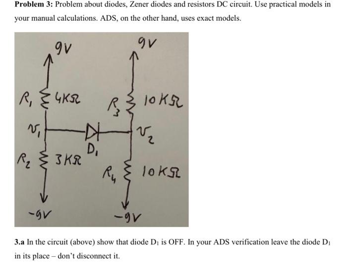 Solved Problem 3 Problem about diodes, Zener diodes and