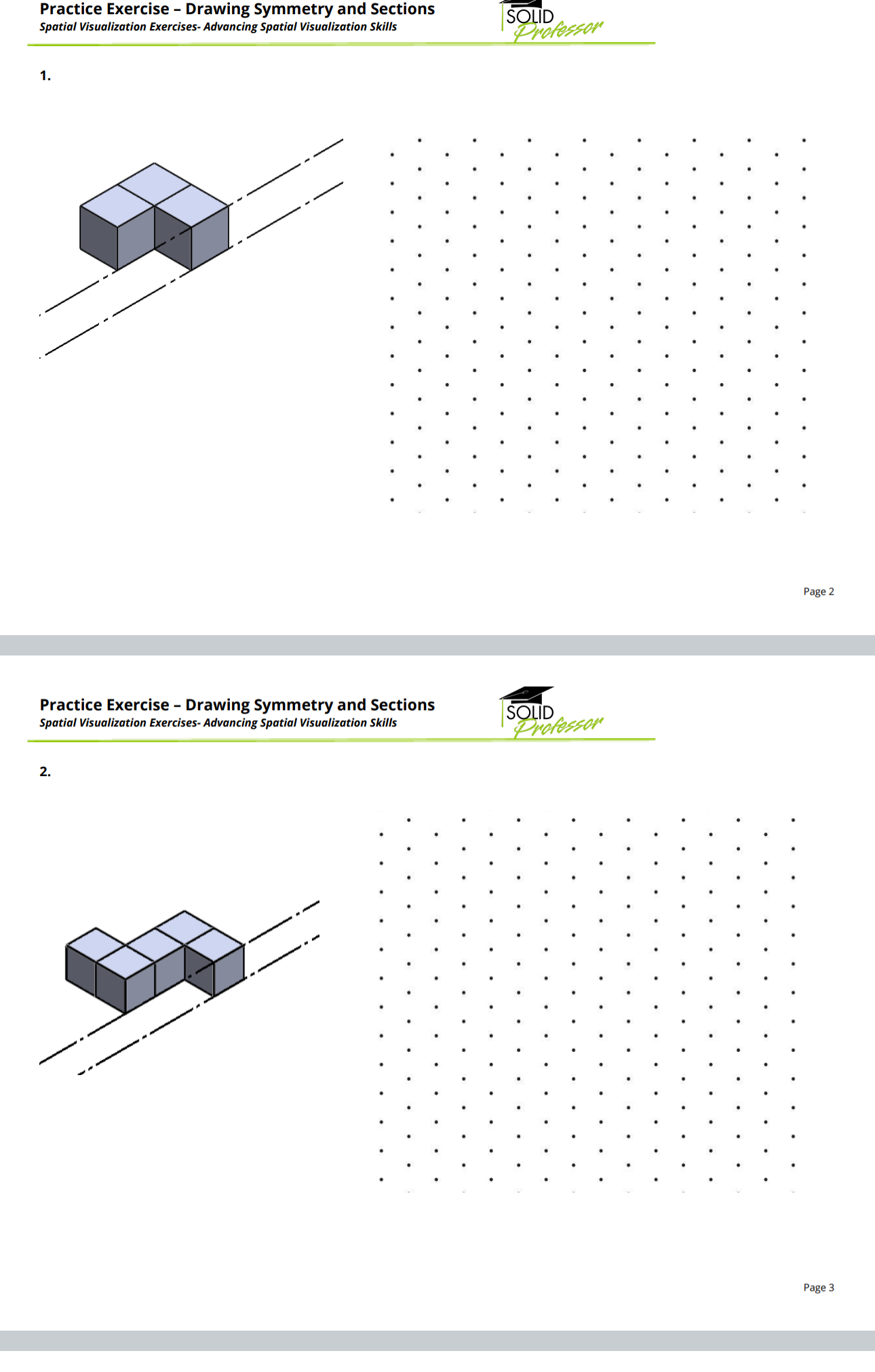 Practice exercise drawing symmetry and sections chegg