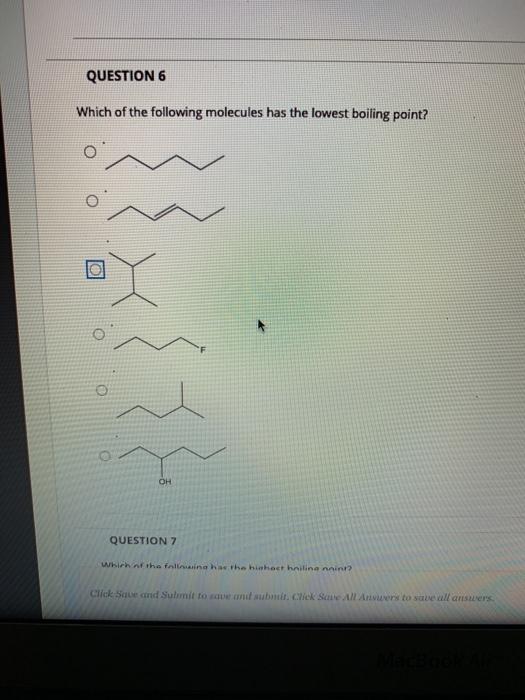 Solved Which of the following molecules is most soluble in | Chegg.com