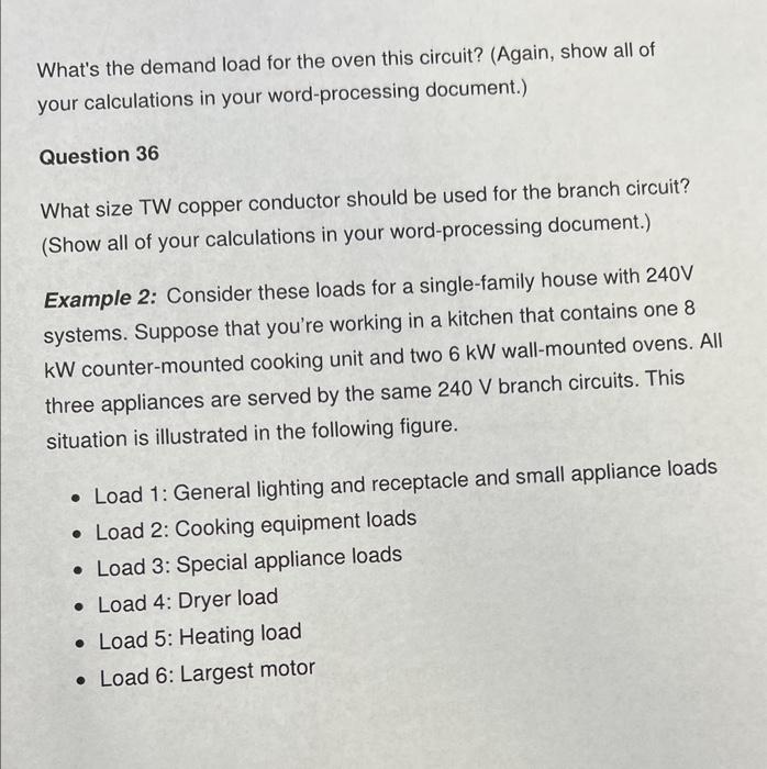 Solved Part 3 BranchCircuit Sizing You've had a chance to