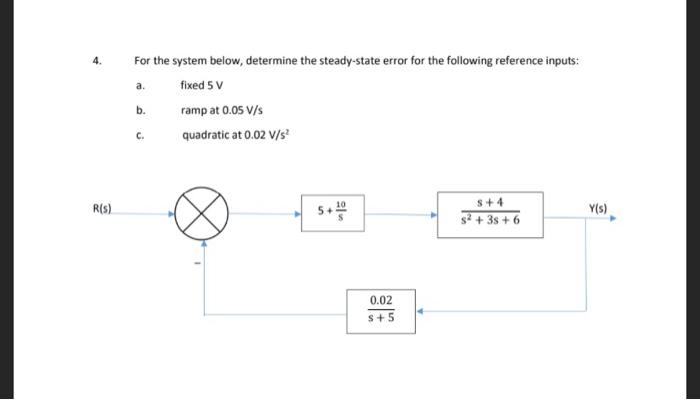 Solved a. For the system below, determine the steady-state | Chegg.com
