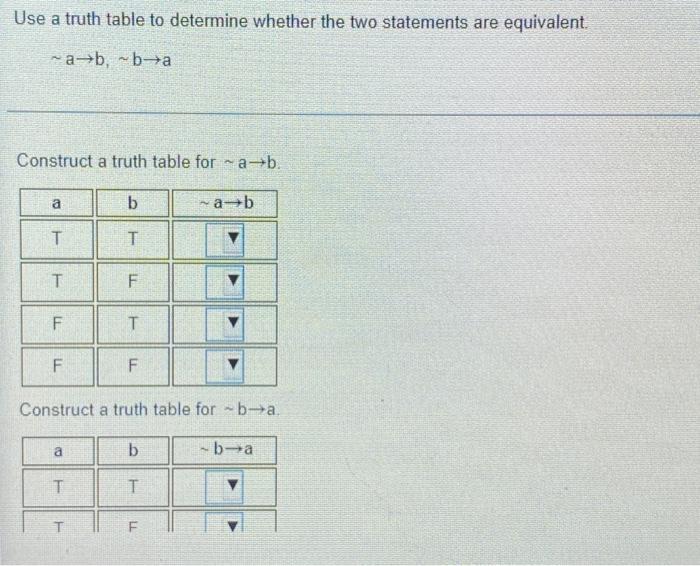 Solved Use a truth table to determine whether the two | Chegg.com