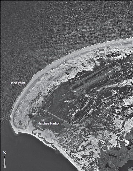 Locate the offshore bar named Peaked Hill Bar on the Ca...