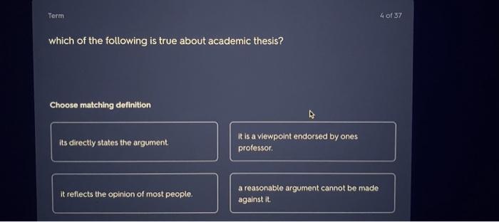 Solved Term 4 of 37 which of the following is true about | Chegg.com