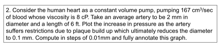 Solved 2. Consider the human heart as a constant volume | Chegg.com