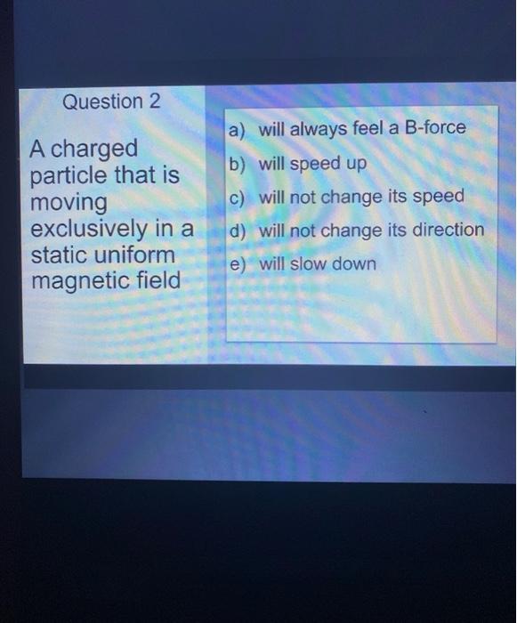 Solved Question 2 A charged particle that is moving | Chegg.com
