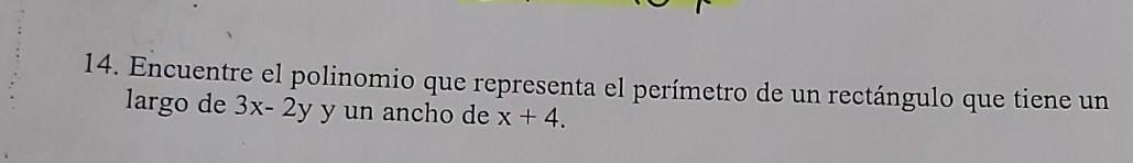 Solved Find the polynomial that represents the perimeter of | Chegg.com