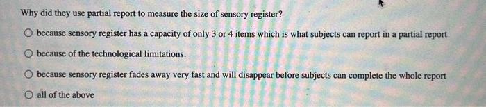 Solved Why did they use partial report to measure the size | Chegg.com