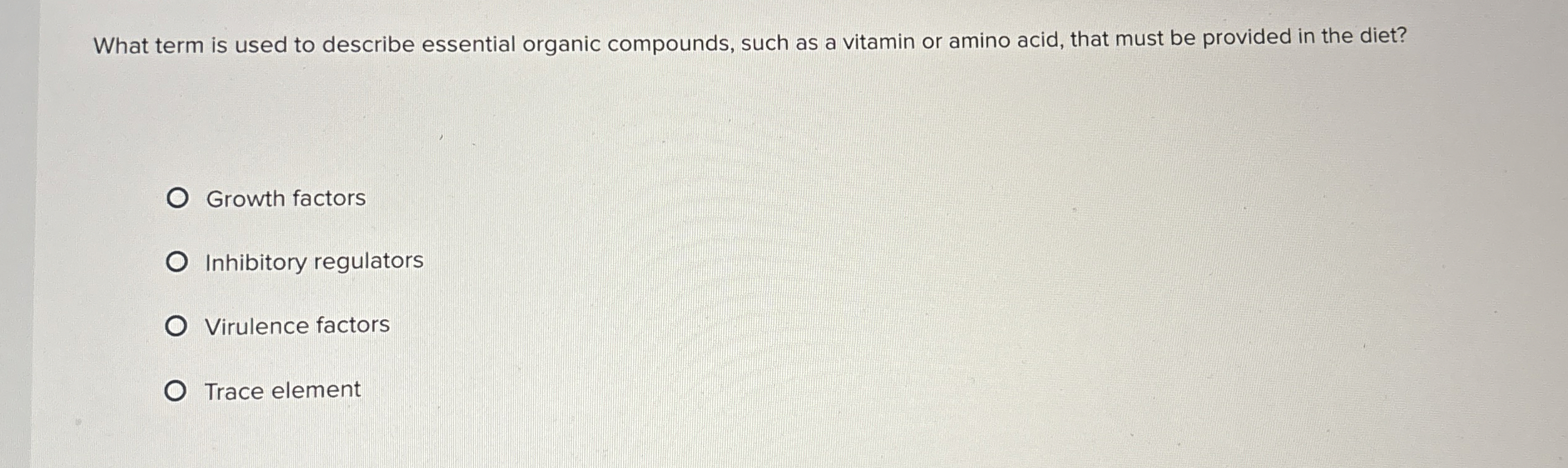 Solved What term is used to describe essential organic | Chegg.com