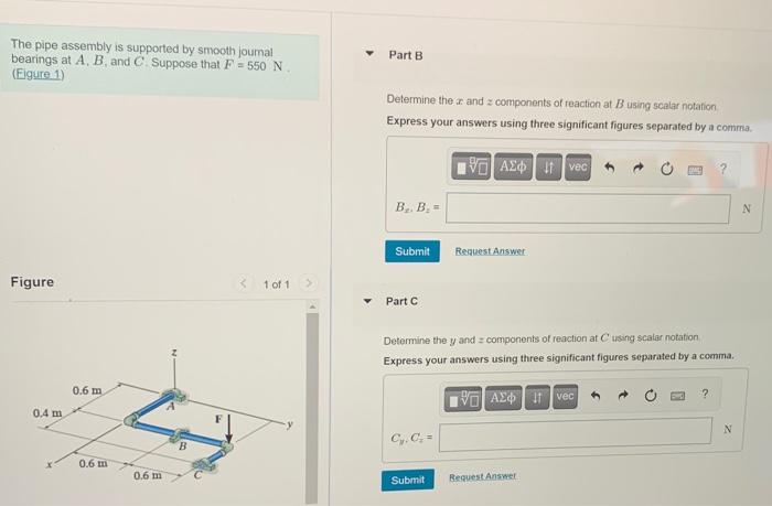 Solved The Pipe Assembly Is Supported By Smooth Journal | Chegg.com