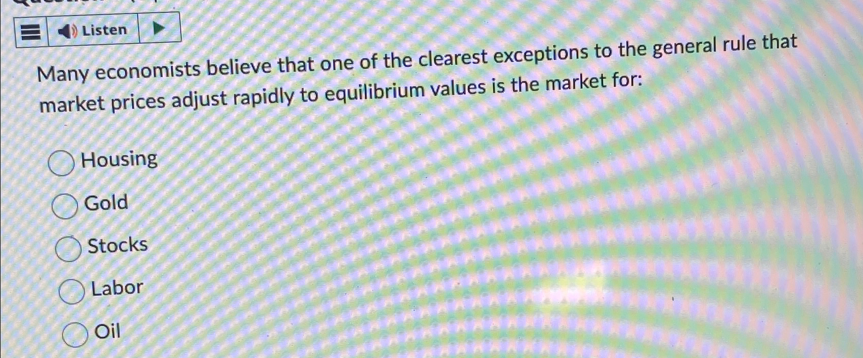 Solved ListenMany economists believe that one of the | Chegg.com