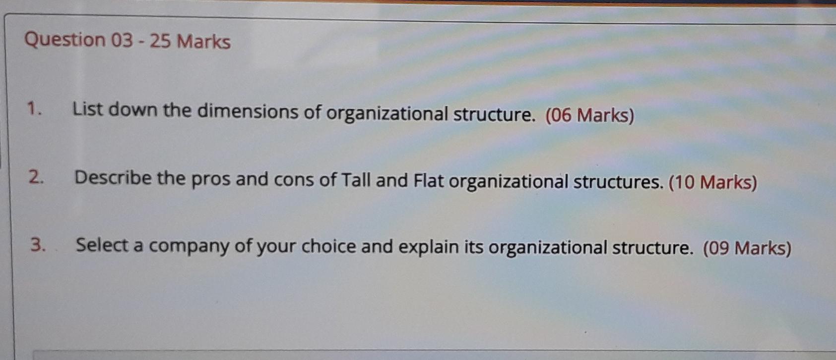 Tall and Flat Organizational Structures