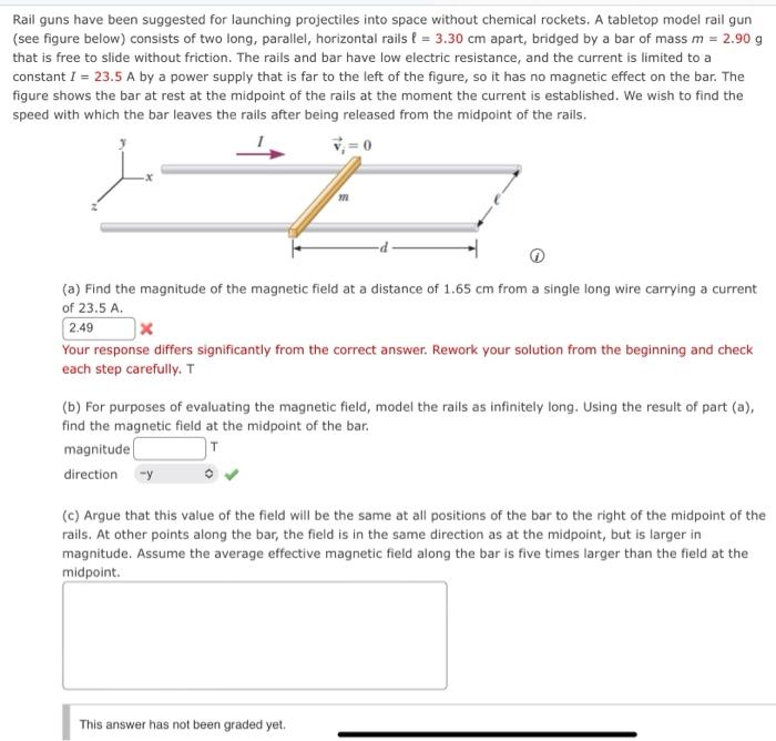 Solved Rail guns have been suggested for launching | Chegg.com